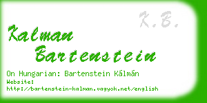 kalman bartenstein business card